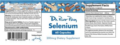 Selenium 200 mcg label