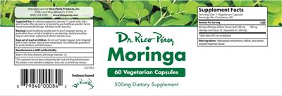 Moringa 500 mg label