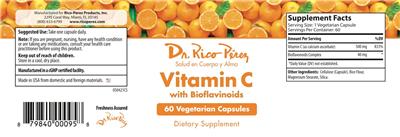 Vitamin C with Bioflavinoids label