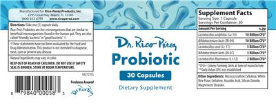 Probiotic label
