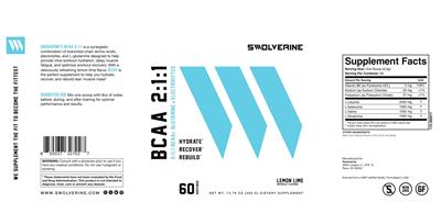 BCAA 2:1:1 Lemon Lime label