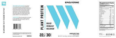 Plant Protein Chocolate Cake Natural Flavor label