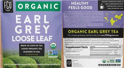 Organic Earl Grey Loose Leaf label