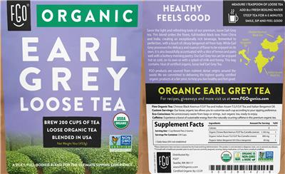 Organic Earl Grey Loose Leaf label