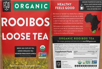 Organic Rooibos Loose Tea label