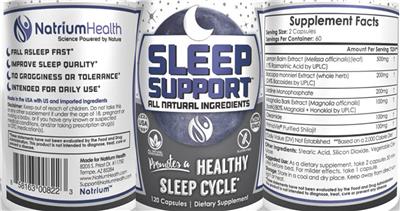 Sleep Support label