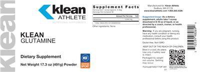 Klean Glutamine label