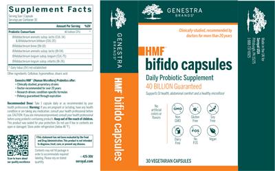 HMF Bifido Capsules label