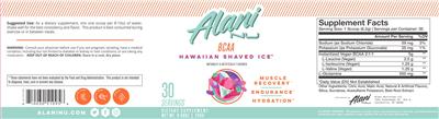 BCAA Hawaiian Shaved Ice label