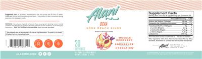 BCAA Sour Peach Rings label