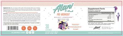 Pre-Workout Galaxy Lemonade label