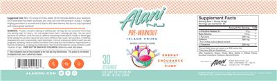 Pre-Workout Island Crush label