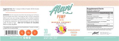 Pump Mango Sorbet label