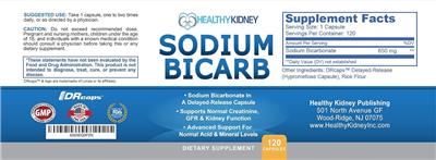 Sodium Bicarb label