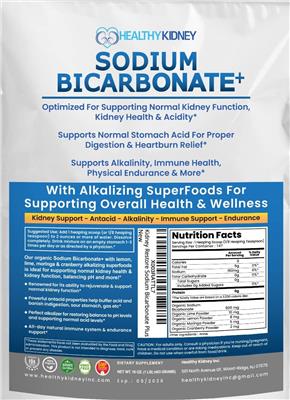 Sodium Bicarbonate+ label