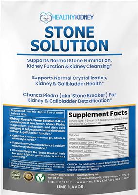 Stone Solution Lime Flavor label