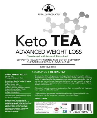 Keto Tea label