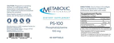 PS-100 100 mg label