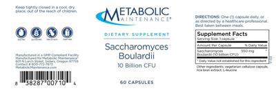 Saccharomyces Boulardii 10 Billion label