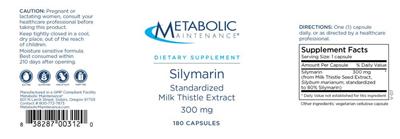 Silymarin 300 mg label