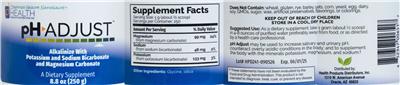 pH Adjust label