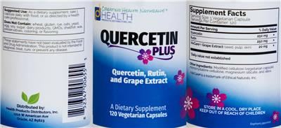 Quercetin Plus label