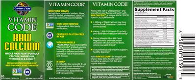 Raw Calcium label