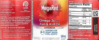 Omega-3's Fish & Krill Oil 500 mg label