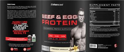 Beef & Egg Protein French Vanilla label