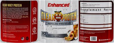Clear Protein Savage Peach Tea label