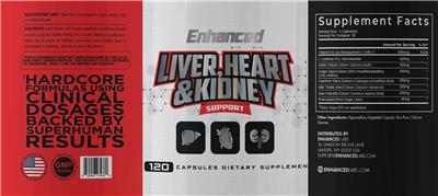 Liver, Heart & Kidney Support label
