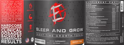 Sleep and Grow Sweet Tea label