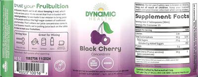 Black Cherry Concentrate label