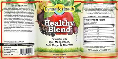 Healthy Blend label