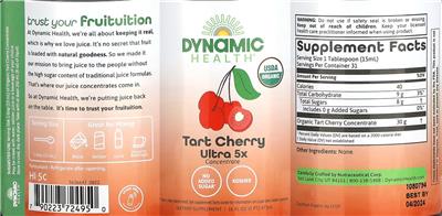 Tart Cherry Ultra 5x Concentrate label