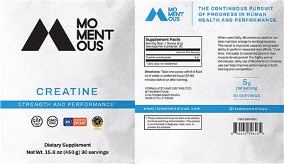 Creatine label