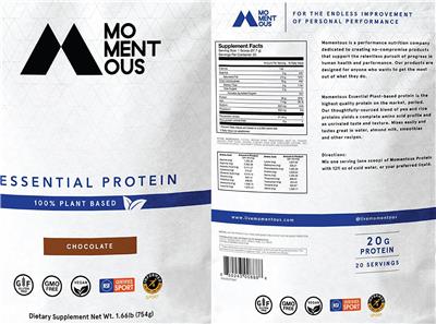 Essential Protein Chocolate label