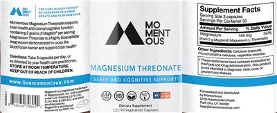 Magnesium Threonate label