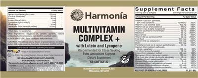 Multivitamin Complex + label