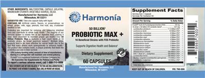 50 Billion Probiotic Max + label