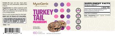 Turkey Tail Mushroom label