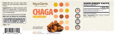 Chaga Mushroom label