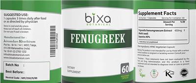 Fenugreek label