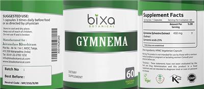 Gymnema label