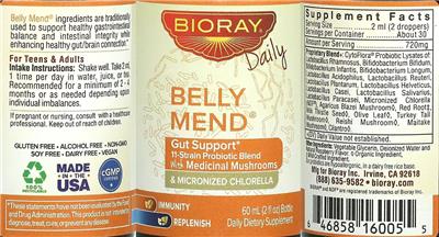 Belly Mend label