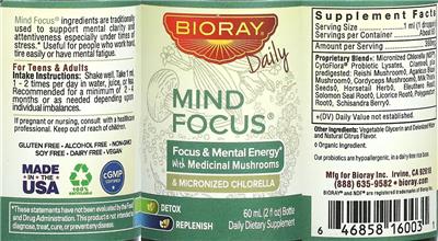 Mind Focus label