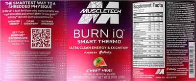 Burn iQ Sweet Heat label