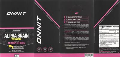 Alpha Brain Instant Blackberry Lemonade Flavor label
