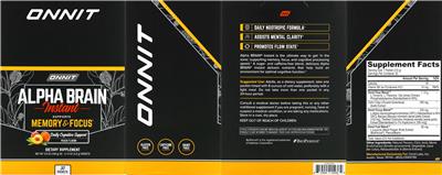 Alpha Brain Instant Peach Flavor label