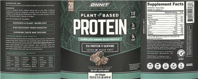 Plant Based Protein Chocolate Flavor label